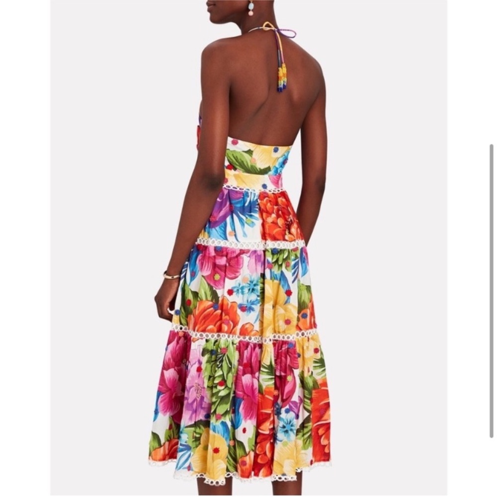 💕SOLD💕NWT Anthropologie Farm Rio Rainbow Chita Flower MIDI Dress - Picture 7 of 16